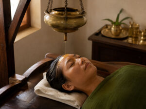 Read more about the article Shirodhara for Sleep: Which Kind of Sleeplessness It Actually Helps